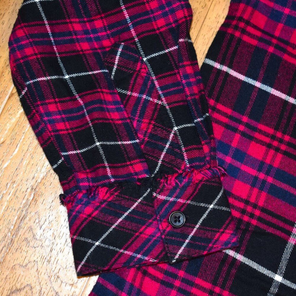 Rails Brock Fuschia Plaid Button Front Shirt Sz L - image 5